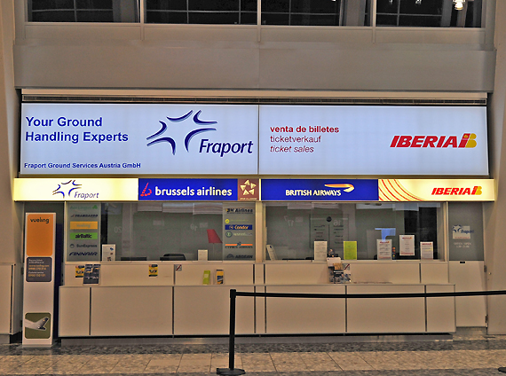 Der "alte" Fraport-Schalter - Foto: Austrian Wings Media Crew Der "alte" Fraport-Schalter - Foto: Austrian Wings Media Crew