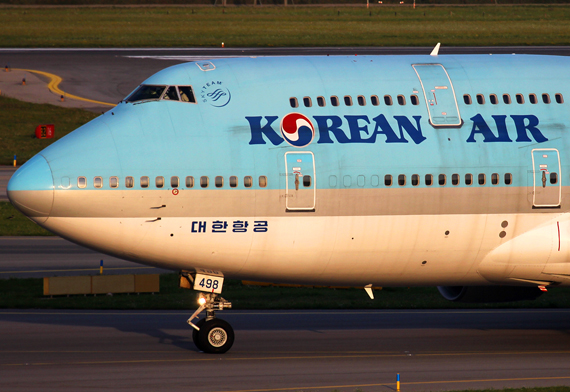 Korean Air Boeing 747-400 in Wien - Foto: Max Hrusa