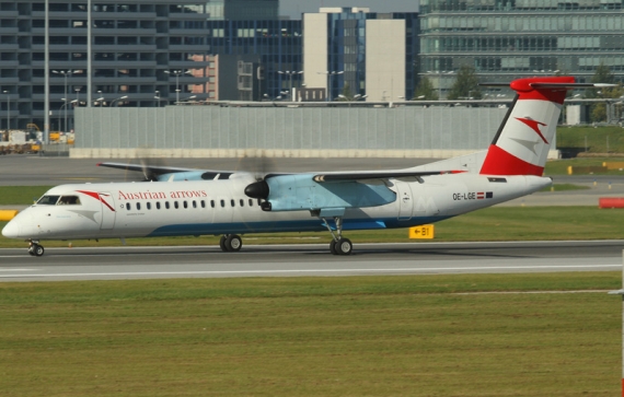 Die von Triebwerksproblemen betroffene OE-LGE beim Start in Wien - Foto: Austrian Wings Media Crew