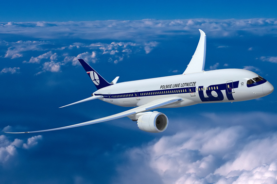 Dreamliner in LOT Farben - Grafik: Boeing