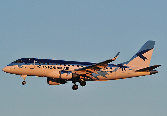 Estonian Embraer E-170 beim Anflug auf Wien - Foto: Austrian Wings Media Crew