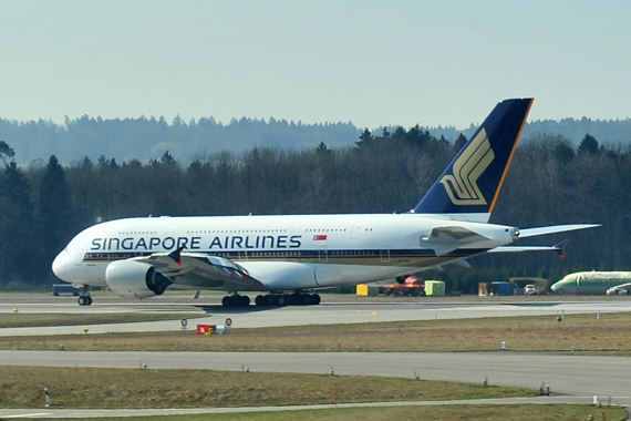 A380 von Singapore Airlines in Zürich - Foto: Austrian Wings Media Crew