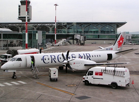 Saab 2000 der Crossair - Foto: Andy Herzog Saab 2000 der Crossair - Foto: Andy Herzog