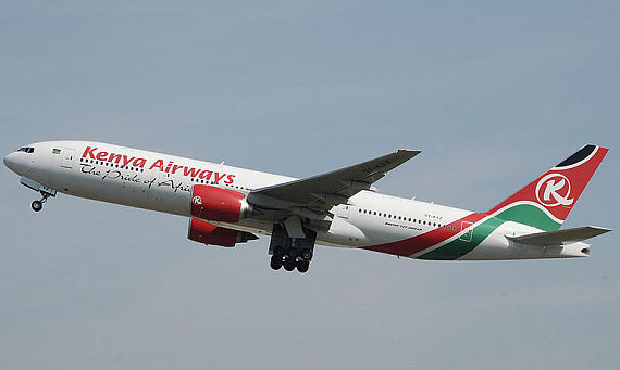 Boeing 777 von Kenya Airways beim Start - Foto: Wiki Commons