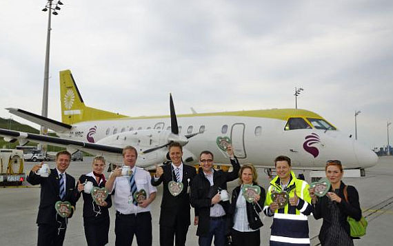 Die Maschine bei der Aufnahme der Flugverbindung nach München - Foto: Flughafen München