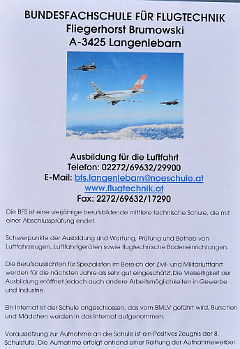Auch die Schule für Flugtechnik präsentierte sich - Foto: Austrian Wings Media Crew