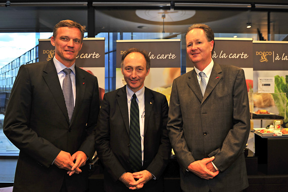 Karsten Benz, Attila Dogudan und Jaan Albrecht bei der Präsentation der neuen Produkte - Foto: Austrian Wings Media Crew