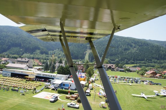 Blick auf das Flugplatzgelände