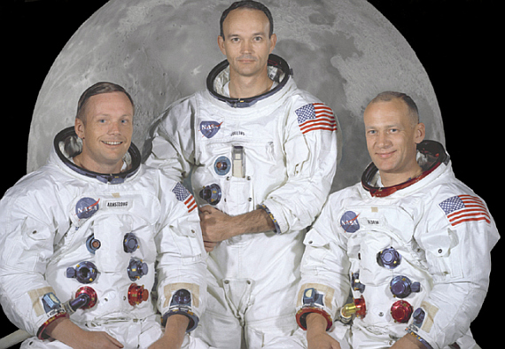 Die Besatzung von Apollo 11: Neil Armstrong (links), Michael Collins und Edwin Aldrin - Foto: NASA