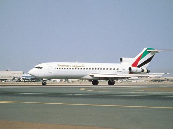 Mit dieser Boeing 727-200 nahm Emirates vor 25 Jahren die Flüge nach Frankfurt auf - Foto: Emirates