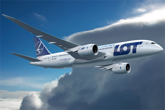 Boeing 787 Dreamliner in den Farben von LOT - Grafik: Boeing / LOT