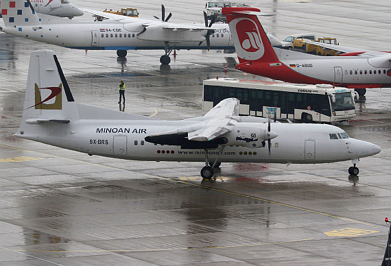 Minoan Air Fokker 50 Erstlandung in Wien - Foto: Thomas Ranner