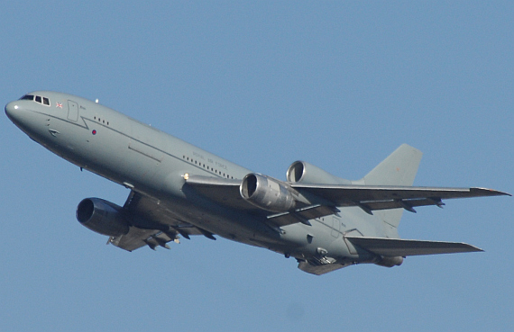 Sogar die graue militärische Lackierung wirkte bei diesem Jet edel - Foto. Austrian Wings Media Crew