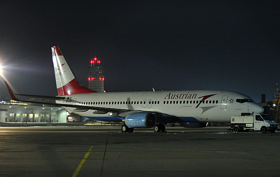 Austrian Airlines Boeing 737-800 OE-LNP auf dem Flughafen Wien, aufgenommen am 28. März 2013 - Foto: PA / Austrian Wings Media Crew