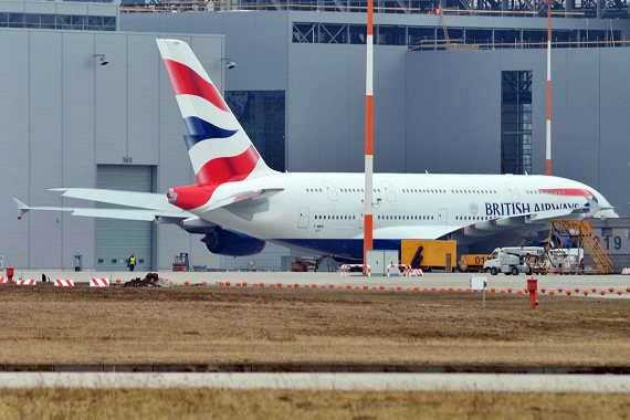 Der erste Airbus A380 in British Airways Farben - Foto: Helmut Groening