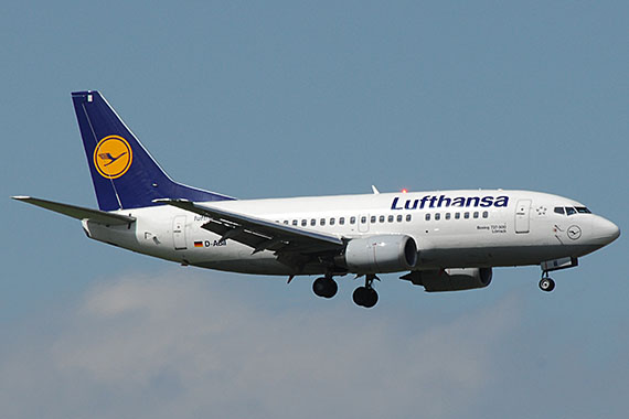 Boeing 737-500 D-ABII der Lufthansa - Foto: M. Huber Boeing 737-500 D-ABII der Lufthansa - Foto: M. Huber