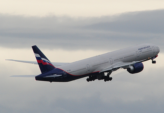 Aeroflot Boeing 777-300ER VP-BGD Steigflug - Foto: PA / Austrian Wings Media Crew