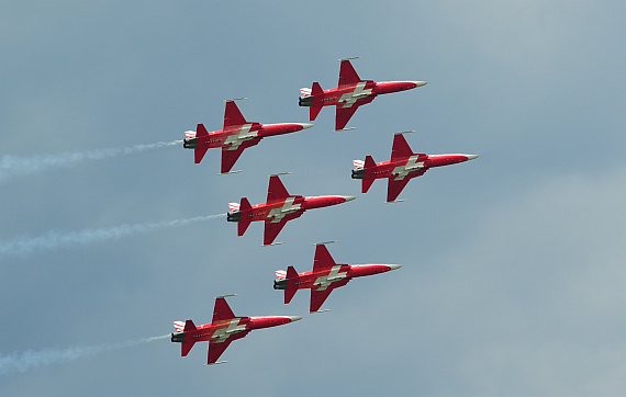 Die Schweiz war mit ihrer militärischen Kunstflugstaffel Patrouille Suisse vertreten