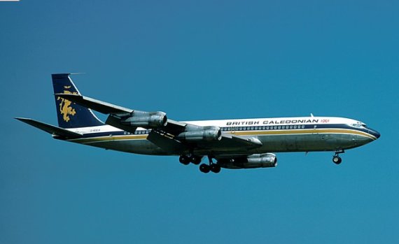 British Caledonian Boeing 707-300 LHR 1977 Marmet