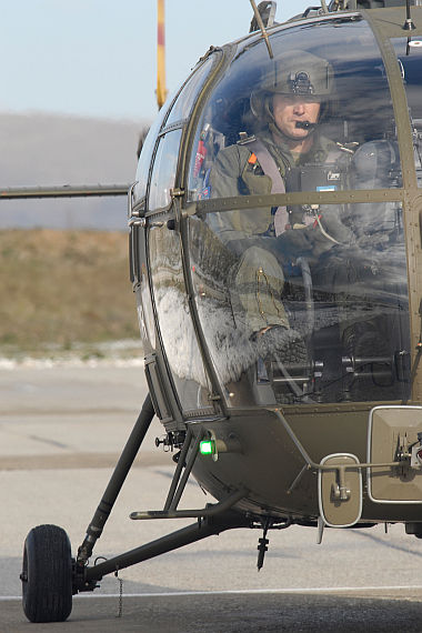 Gerd Luxbauer in Alouette III - Foto: Helmut Skrdla