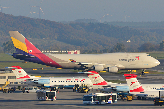 Vom Besucherdeck aus fotografierte Boeing 747-400F, Symbolbild - Foto: Austrian Wings Media Crew