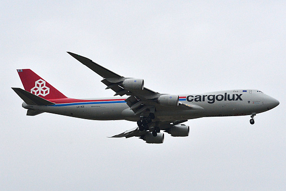 Cargolux Boeing 747-8F LX-VCE Anflug Piste 11_1 Foto PA Austrian Wings Media Crew
