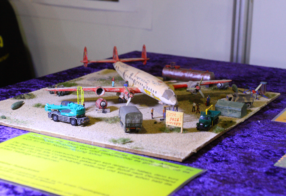 Diorama mit einer Lockheed Constellation