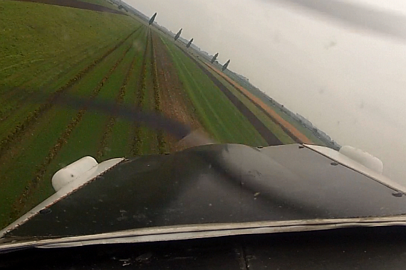 Blick aus dem Cockpit während eines Einsatzes