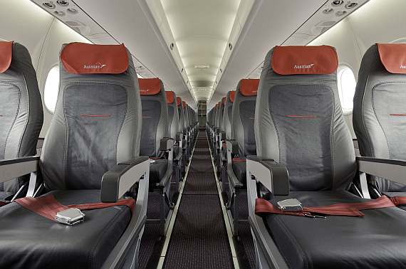 AUA AUstrian Airlines Q400 neue Sitze neues Kabinendesign Foto Claudio Farkasch