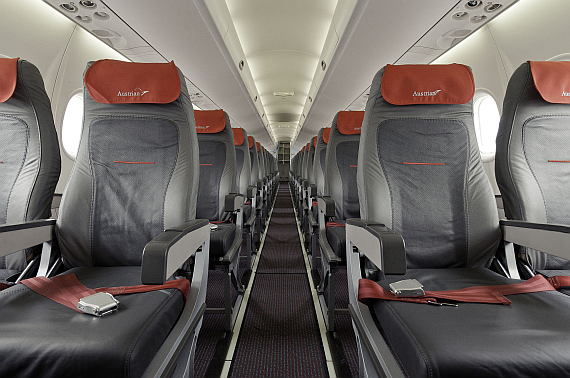 AUA AUstrian Airlines Q400 neue Sitze neues Kabinendesign Foto Claudio Farkasch AUA AUstrian Airlines Q400 neue Sitze neues Kabinendesign Foto Claudio Farkasch