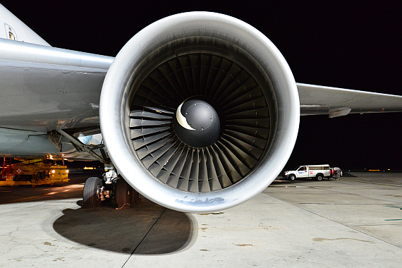 Eines der beiden PW4060 Triebwerke der Boeing 767-330ER