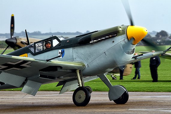 Paul Bonhomme in der Buchon, dem spanischen Nachbau der Me-109