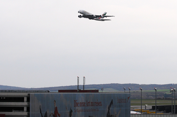 Emirates Airbus A380 in Wien - Foto: ZVG