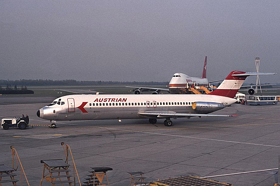 DC-9-32/51 und später die MD-80 bildeten über Jahrzehnte das Rückgrat der AUA-Flotte - Foto: Archiv Flughafen Schwechat