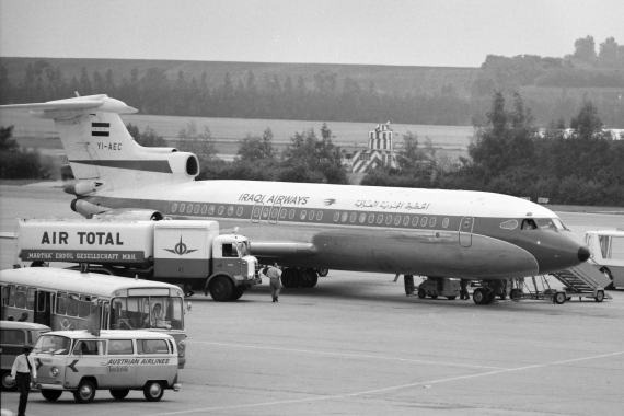 Trident von Iraqi Airways in den 1960er Jahren in Wien - Foto: Archiv AAM