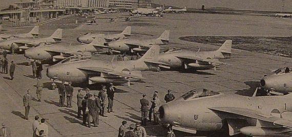 Im Juli 1961 landeten die Saab J-29 Tunnan des Bundesheeres in Wien - Foto: Archiv Flughafen Schwechat