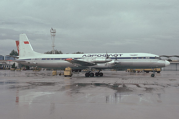 IL18 der sowjetischen Aeroflot, Aufnahme von 1975 - Foto: Archiv Flughafen Schwechat