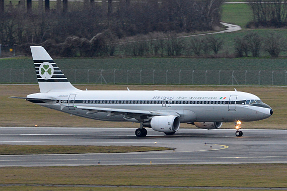 Aer LIngus Retro Airbus A320 EI-DVM Startlauf Piste 29 Foto PA Austrian Wings Media Crew