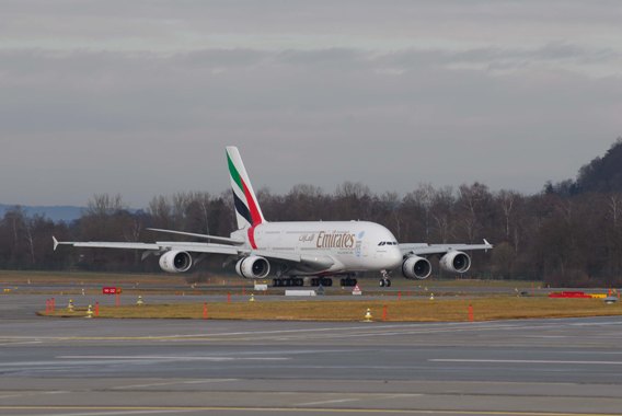 Emirates Airbus A380 Erstlandung Flughafen Zürich Andy Herzog 01. EK-A380, A6-EDS
