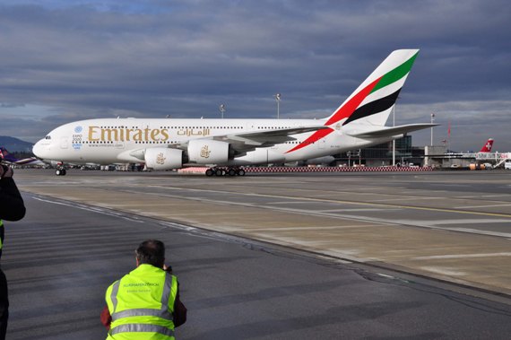 Emirates Airbus A380 Erstlandung Flughafen Zürich Andy Herzog 05. EK-A380, A6-EDS