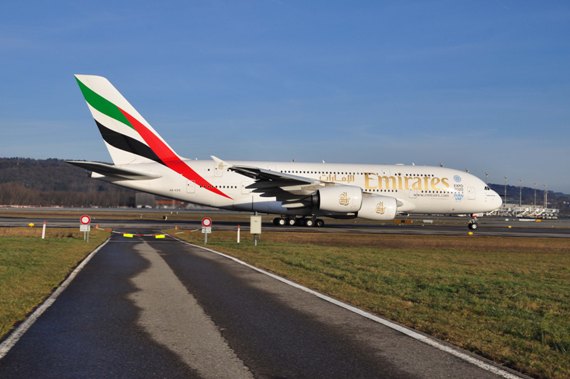 Emirates Airbus A380 Erstlandung Flughafen Zürich Andy Herzog 16. EK-380, A6-EDS