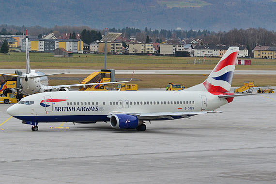 British Airways setzte mehrere Boeing 737-400, einen selten gewordenen Klassiker, nach Salzburg ein.