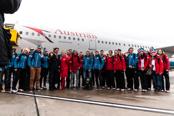 Österreichs Olympia-Teilnehmer starten nach Sotchi - Foto: U. Lehner/Austrian Wings Media Crew