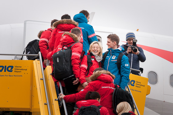 Österreichs Olympia-Teilnehmer starten nach Sotchi - Foto: U. Lehner/Austrian Wings Media Crew