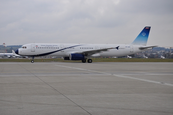 Erstmals in Zürich ist die Iranische Delegation mit dem Airbus A321-231, EP-AGB „Islamic Republic of Iran“