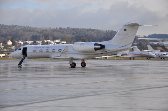 Swedish Air Force, Gulfstream IV, #024 bereit für den Abflug