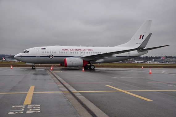 Aus „Down Under“ kam diese Royal Australian Air Force, Boeing B737-7DF/W-BBJ, A36-002