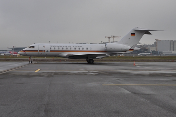 Deutschland war mit der Bombardier BD-700-1A11, 14+01 in Zürich Deutschland war mit der Bombardier BD-700-1A11, 14+01 in Zürich