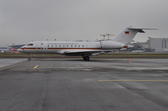 Deutschland war mit der Bombardier BD-700-1A11, 14+01 in Zürich