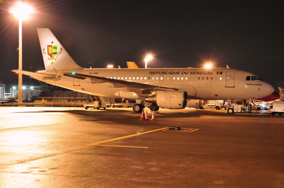Einer der exotischsten Gäste war dieser Airbus A319-115X, 6V-ONE, der Republique du Senegal